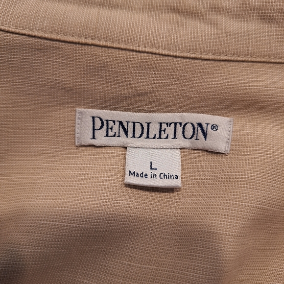 Pendleton Women's Linen/cotton Blend  Tan Jacket Sz L - Picture 2 of 10